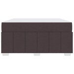 vidaXL Cadre de lit avec matelas Marron foncé 140 x 200 cm tissu
