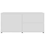 vidaXL Meuble TV Blanc 80x34x36 cm Bois d'ingénierie