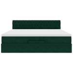 VidaXL Cadre de lit ottoman avec matelas vert foncé 160x200 cm velours