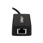 Adaptateur réseau USB 3.0 vers GbE avec port USB - Carte réseau Gigabit Ethernet USB vers RJ45 - Noir - USB31000SPTB