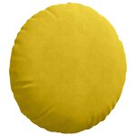 vidaXL Coussins de siège 2 Pièces Jaune Ø 40 x 13 cm Velours