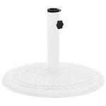 vidaXL Socle de parasol Blanc 45x45x30 cm Fonte