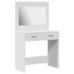 vidaXL Table de Toilette Blanc 78 5 x 41 x 135 cm Bois d'ingénierie