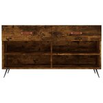 vidaXL Banc à chaussures chêne fumé 102x35x55 cm bois d'ingénierie