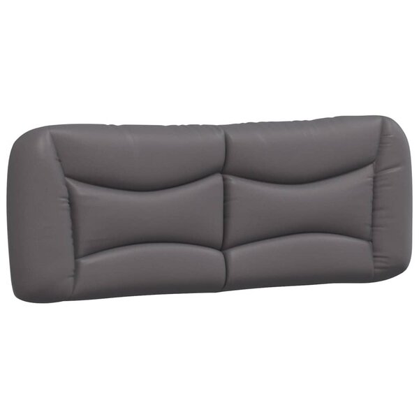 vidaXL Coussin de tête de lit gris 120 cm similicuir
