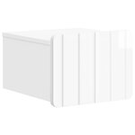 vidaXL Cabinet de chevet mural Blanc brillant 33 x 34 5 x 24 cm
