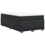 vidaXL Sommier à lattes de lit avec matelas noir 120x190 cm similicuir