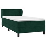 vidaXL Sommier à lattes de lit et matelas Vert foncé 80x200 cm Velours
