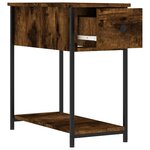 vidaXL Table de chevet chêne fumé 30x60x60 cm bois d'ingénierie