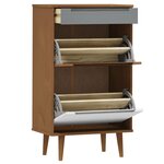 vidaXL Armoire à chaussures MOLDE Marron 59 5x35x103 cm Bois de pin