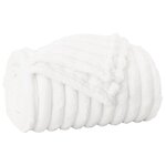 vidaXL Jeté Blanc 150 x 130 cm Toison