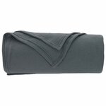 vidaXL Jeté Gris foncé 270 x 240 cm Toison