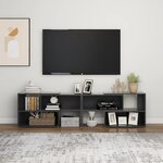vidaXL Meuble TV Gris 149x30x52 cm Bois d'ingénierie