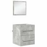 vidaXL Ensemble de mobilier de salle de bain Gris 41 x 38 5 x 48 cm