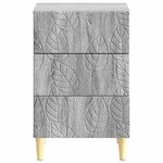 vidaXL Table de chevet Sonoma gris 43 x 39 5 x 66 5 cm