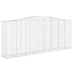 vidaXL Paniers à gabions arqués 2 Pièces 400x50x160/180 cm fer galvanisé