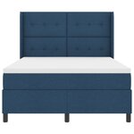 Lit coffre vidaXL avec matelas et LED bleu 160x200 cm en tissu