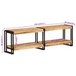 vidaXL Meuble TV 140x30x40 cm bois massif de manguier