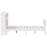 vidaXL Lit bibliothèque sans matelas blanc 140x200 cm bois pin massif