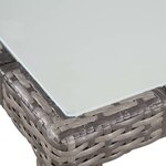 vidaXL Ensemble à manger d'extérieur 9Pièces coussins Résine tressée Gris