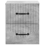 vidaXL Cabinet de chevet mural Gris béton 34 5 x 33 x 40 cm