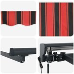 vidaXL Auvent Rétractable Orange et marron 400x300 cm tissu