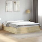vidaXL Cadre de lit sans matelas chêne sonoma 150x200 cm