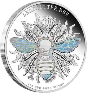 Pièce de monnaie en Argent 2 Dollars g 31.1 (1 oz) Millésime 2026 Australian Native Bees LEAFCUTTER BEE