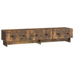 vidaXL Meuble TV Chêne fumé 147 x 34 5 x 30 cm Bois d'ingénierie