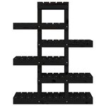 vidaXL Support à plantes Noir 85x25x109 5 cm Bois massif de pin