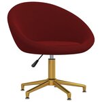 vidaXL Chaises à manger lot de 4 Rouge bordeaux Velours