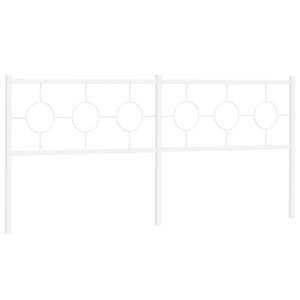 vidaXL Tête de lit métal blanc 200 cm