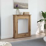 VidaXL Cadre de cheminée chêne artisanal 75x20x87 5 cm bois ingénierie