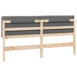 vidaXL Tête de lit capitonnée Marron et gris clair 180 cm Pin massif