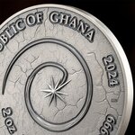 Pièce de monnaie en Argent 10 Cedis g 62.2 (2 oz) Millésime 2024 Chronicles of Fire SALAMANDER