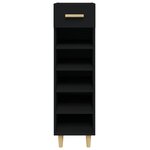 vidaXL Armoire à chaussures Noir 30x35x105 cm Bois d'ingénierie
