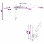 vidaXL Parasol de jardin Couleur terre cuite 248.5 x 247.5 x 160 cm