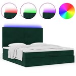 VidaXL Cadre de lit ottoman avec matelas vert foncé 180x200cm velours