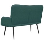 vidaXL Sofa 2 places Vert foncé 115 x 61 x 87 cm Tissu