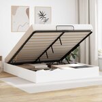 vidaXL Cadre de lit ottoman avec stockage Blanc 193 x 120 x 25 cm