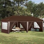 vidaXL Tente de fête pop-up 575 x 288 x 245 cm Marron