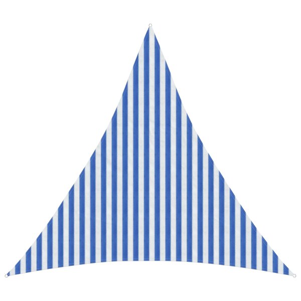 vidaXL Voile d'ombre 4 x 4 x 4 m HDPE Triangulaire Bleu et Blanc