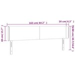 vidaXL Tête de lit à LED Taupe 163x16x78/88 cm Tissu