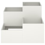 Jardinière vidaXL 100x100x60 cm Acier Blanc