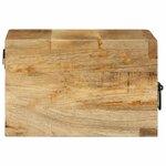 vidaXL Table de chevet murale bois de manguier massif brut