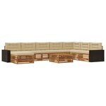 vidaXL Ensemble de canapés d'extérieur 9 pc Naturel et Beige