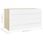 vidaXL Ensemble de meubles de salle de bain 2Pièces blanc et chêne sonoma