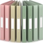ACROPAQ -  8 x Classeur A4 - Avec 2 Anneaux 30mm  Jusqu'à 200 feuilles  Dos de 3 5 cm  Terre