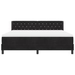 Lit coffre avec matelas vidaXL Noir 180x200 cm Velours