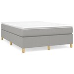 vidaXL Cadre de lit sans matelas gris clair 140x200 cm tissu